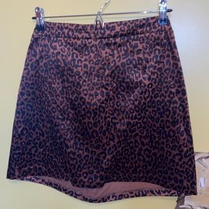Leopard skirt.